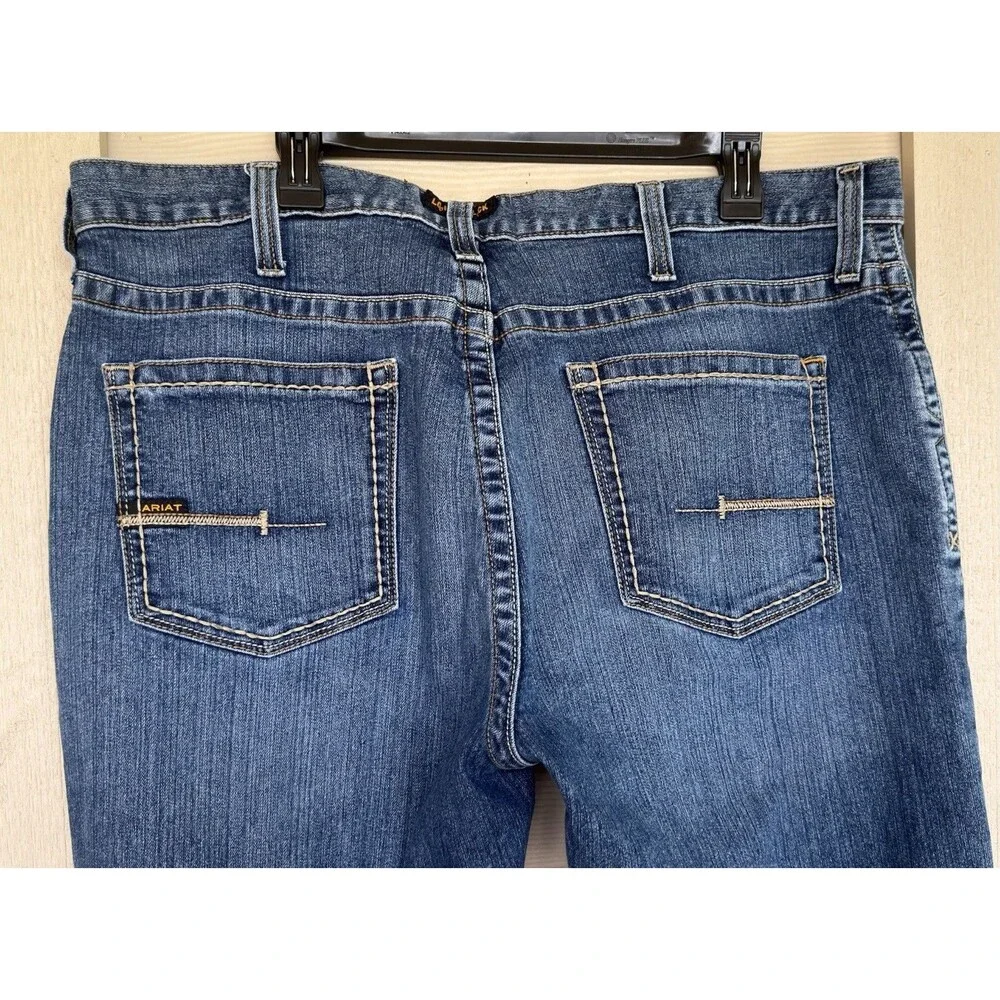 Ariat Rebar M4 Low Rise Bootcut Jeans Mens 40x32 Stretch Denim Workwear Western